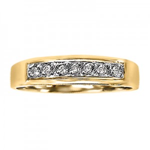  Lady ring yellow 10kt gold, diamonds SI2 / HI